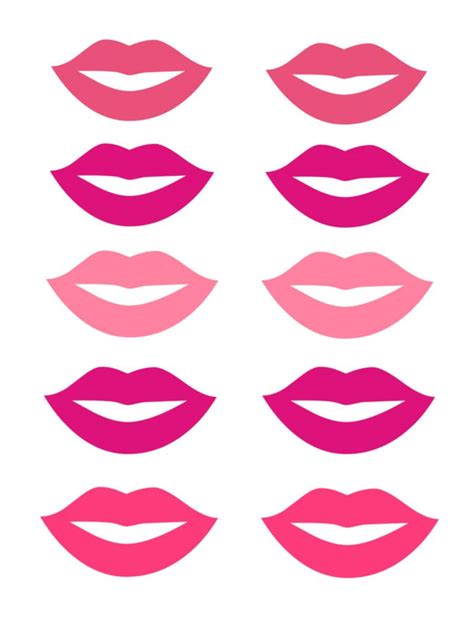 Printable Lips Stencil